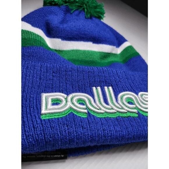 NWT‎ DALLAS MAVERICKS Retro Mavs City Series Edition NBA Pom Knit Youth Beanie - Picture 6 of 9